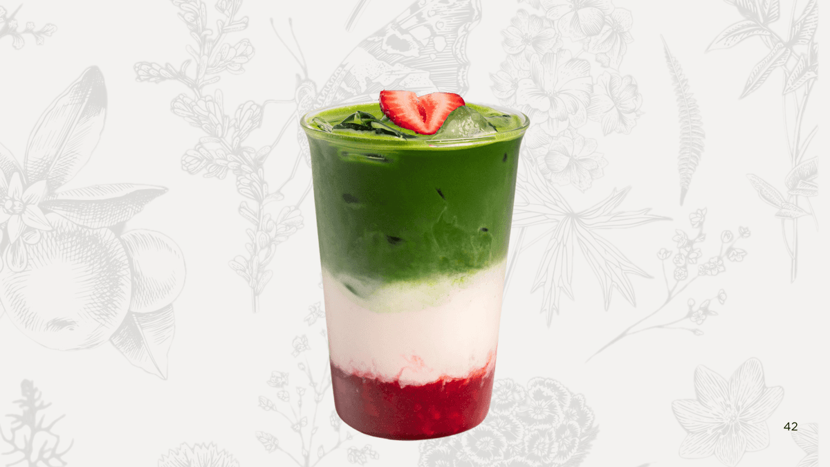 Strawberry Double Matcha Latte